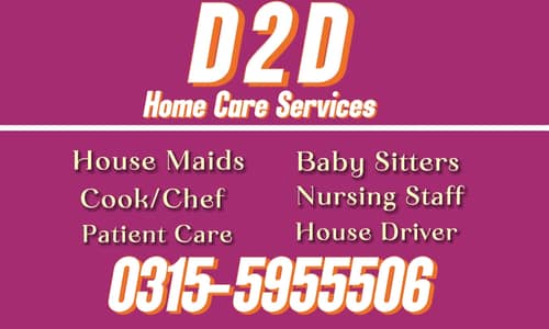 Baby sitter , Baby Care , Patient Care , Nurse, Nanny , House maids