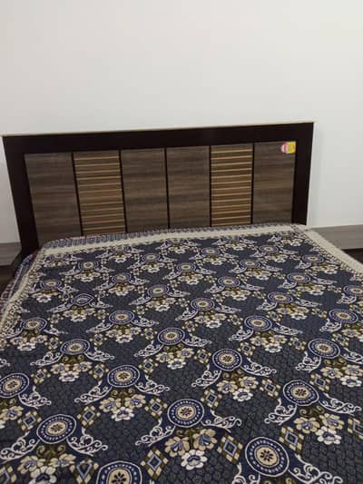 golden brown colour, pure wooden floor bed