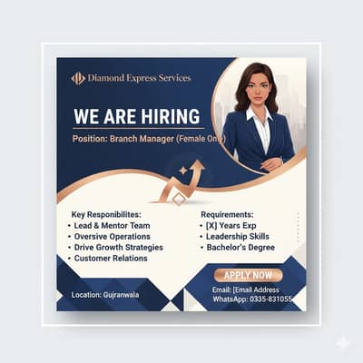 we are hiring BM ( Female only)