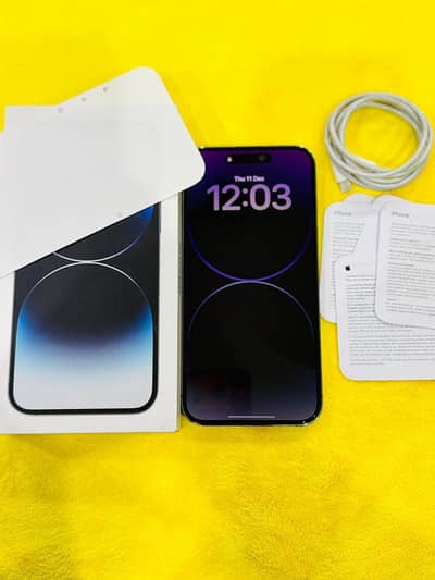 Iphone 14 pro max 512 gb Dual Pta approve with box 11 12 13 15 16 17