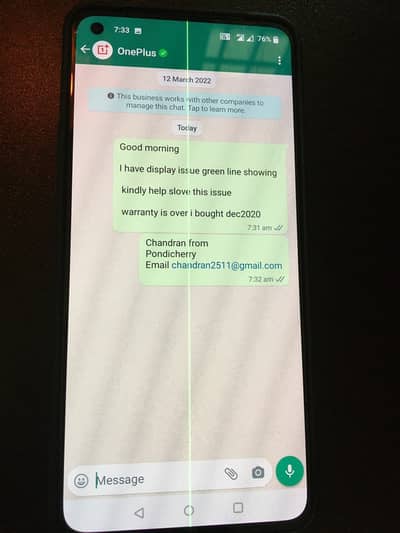 One Plus 8T original panel