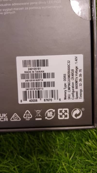 Corsair dominator platinum 96gb DDR5 ram 6600mhz