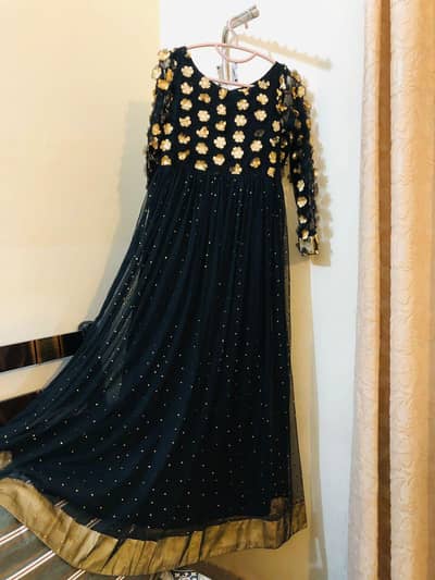 black maxi with dupatta