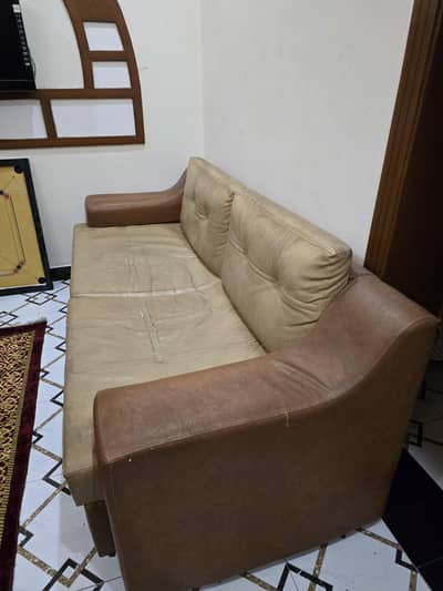 sofa leather brown