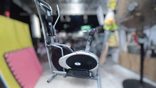 4 handle elliptical cycle with meter exercise cycling machine bike gym