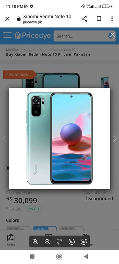 Redmi note 10.  (6/128)gb