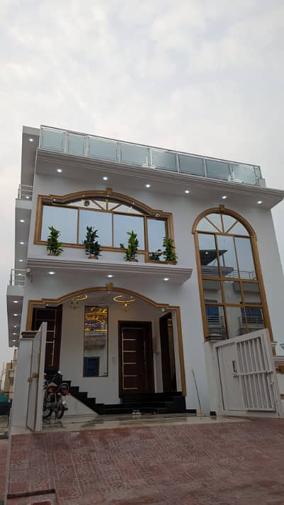 Luxurious 8 Marla Triple Storey White House for Sale | White & Gold Theme | Fully Loaded