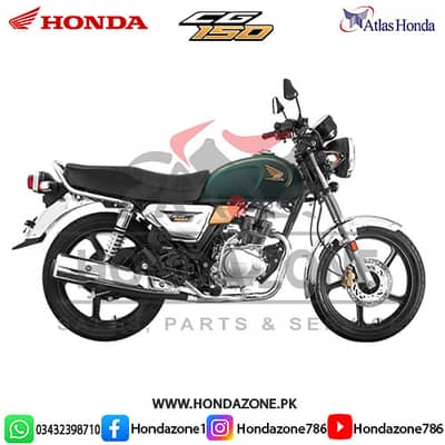 Honda CG 150 2026 Model | Zero Meter | Ready Delivery