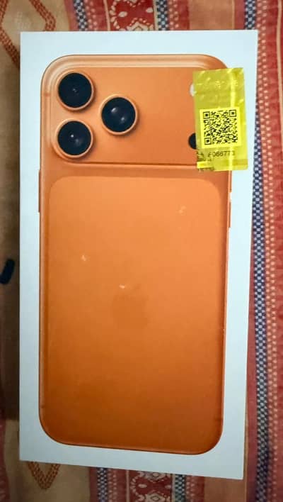 iPhone 17 pro max 256 GB box pack PTA approved cosmic Orange
