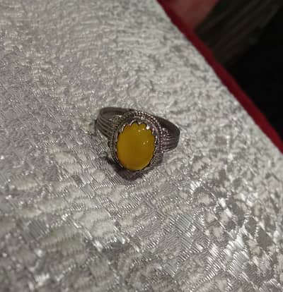 Aqeeq Stone silver Ring