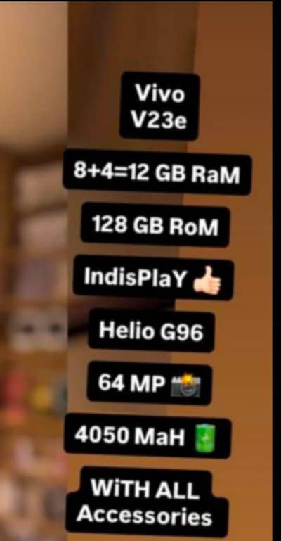 Vivo v23e 10 by 9 condition no open no repair