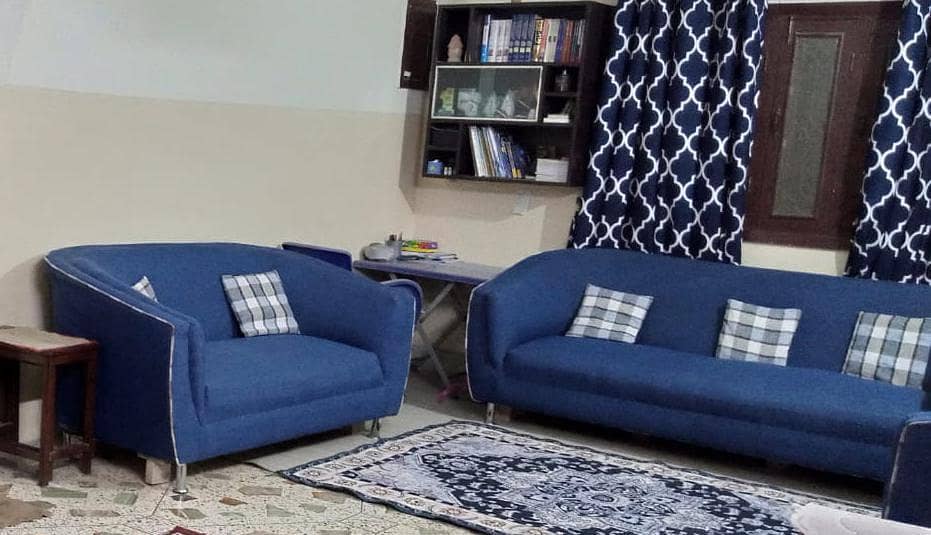 Blue Sofa Set 1
