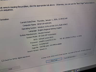 Hp z200ff workstation i5