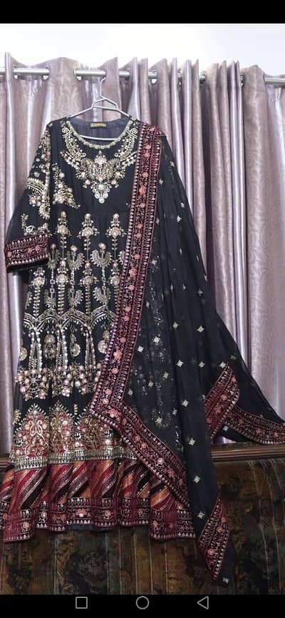 Original Zahra Ahmad Heavy Formal Frock - Size Large-Worn Once