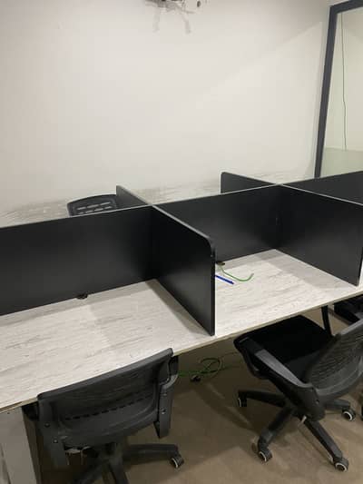 Office Workstation Table (6-Seater) – Ideal for Small Teams