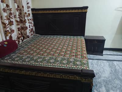 King Size Wooden Bed Available for Sale