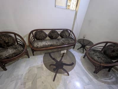Sofa Set with Center Table and Side Tables | 5 Seater Sofa
