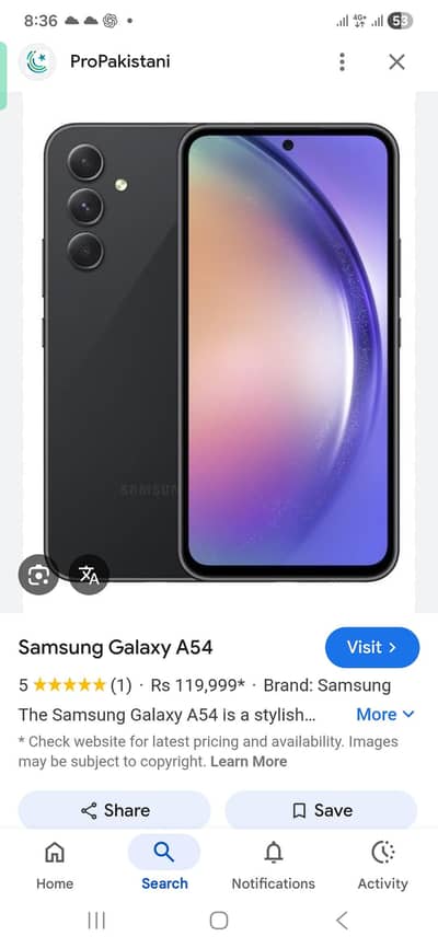 samsung a54 256/8 black colour