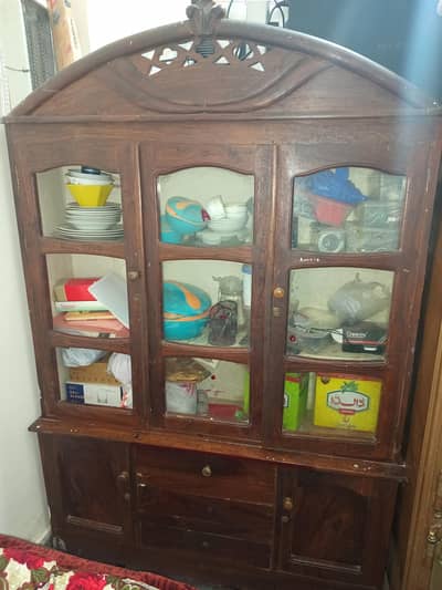 pure wooden showcase almari available
