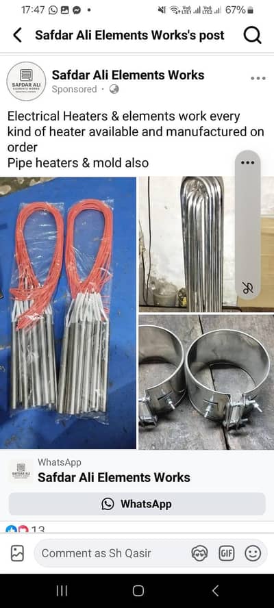 Electric Heaters & Elements Available