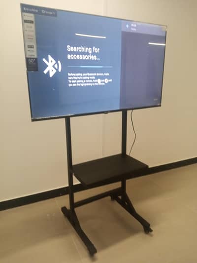 LCD LED tv portable trolley stand with wheels for home office