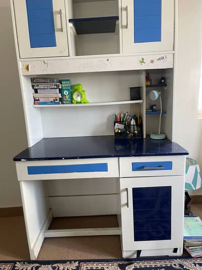 Kids Study Table and Wardrobe for sale
