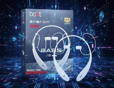 White clear voice headphones