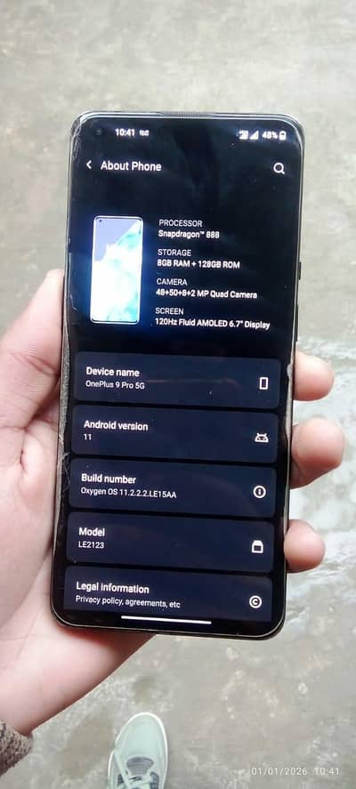 oneplus 9 pro dual sim approved 55000rs just glass break no panel