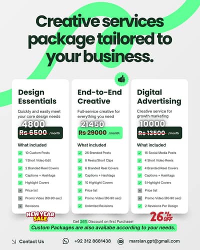 Graphic Design Services | New Year Special Offer | Till 10 January.