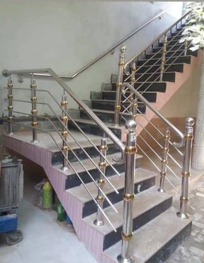 Stainless steel safety Grill stairs railing available