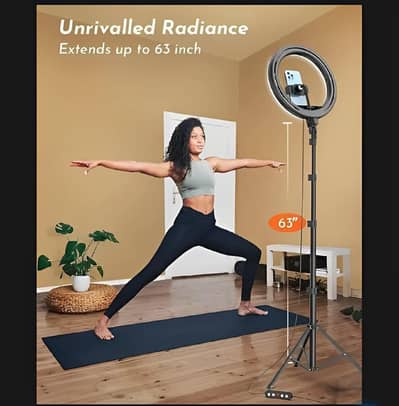 Professional 12-inch LED Ring Light with63inch expandable tripods stan