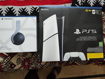 PS5 slim Digital 1TB with pulse 3d headset