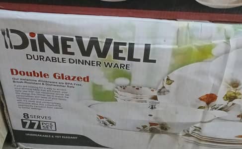 Dinewell double glaze melamine set