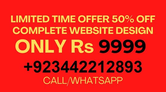 Web design | Website design in just 9999 Rs limited time offer