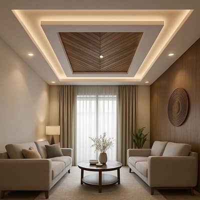 Fancy ceiling - Gypsum ceiling - False ceiling Office  Ceiling