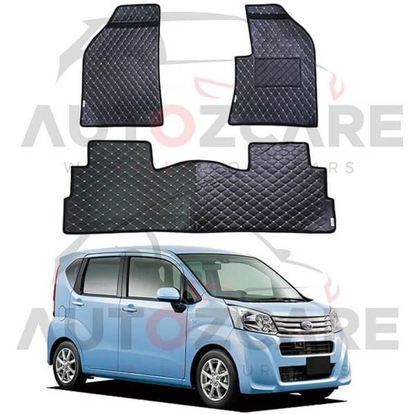 Daihatsu Move Subaru Stella 7D Floor Mats (Flat Mats) 3PCS - Model 2011-2025