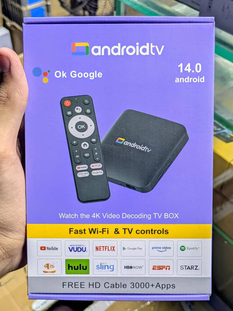 H96 Purple Android 14 TV Box 8GB+256GB | Voice Remote | Smart box ...