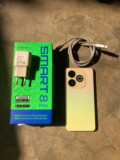Infinix Smart 8 pro complete saman 10by10 condition silled pack all ok