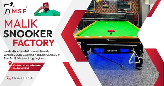 10x5 & 12x6 Snooker Tables Manufacturer Pakistan | Malik Factory