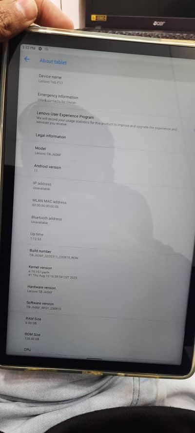 Lenovo tab p11 6/128 book cover is complimemtry