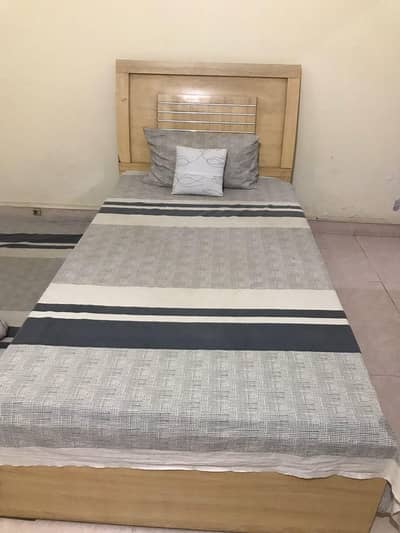 single bed with mattress