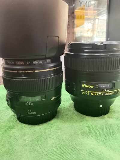 canon 85mm lens and Nikon 85mm lens