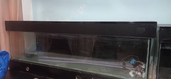 fish Aquarium with wooden cover lid