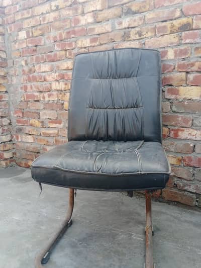 black leather office chair