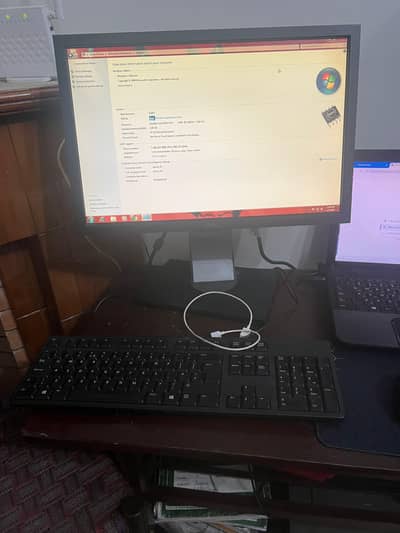 Desktop all PC full setup with monitor keyboard mouse and CPU also