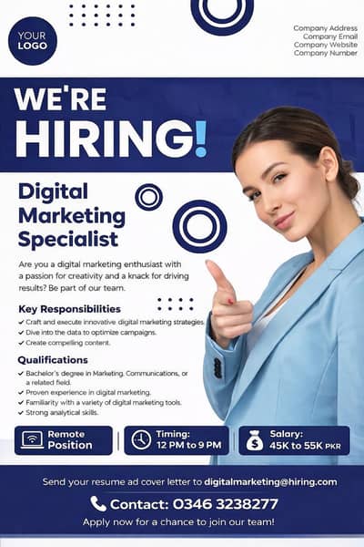 We Are Hiring Digital Marketer + Graphics Designer Work From Home