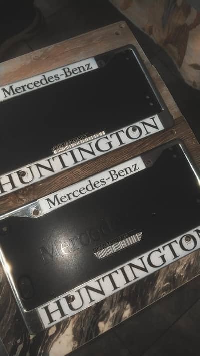 Genuine Mercedes-Benz Huntington Number Plate Covers (Pair)