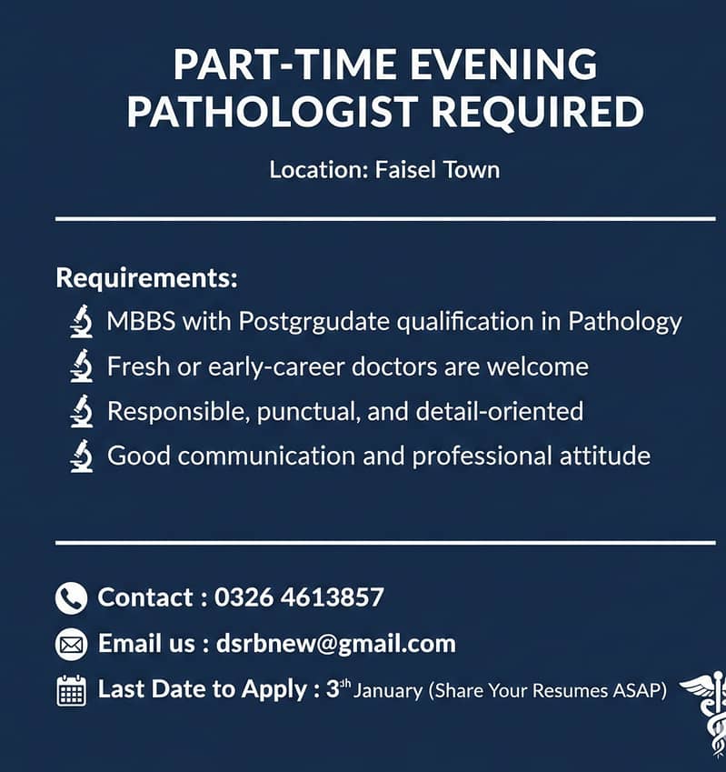 Part Time Evening Pathologist 0