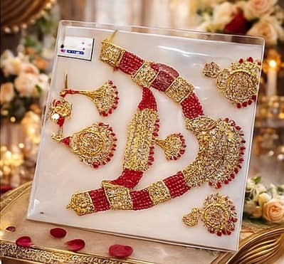 Red & Gold Jewelry Set