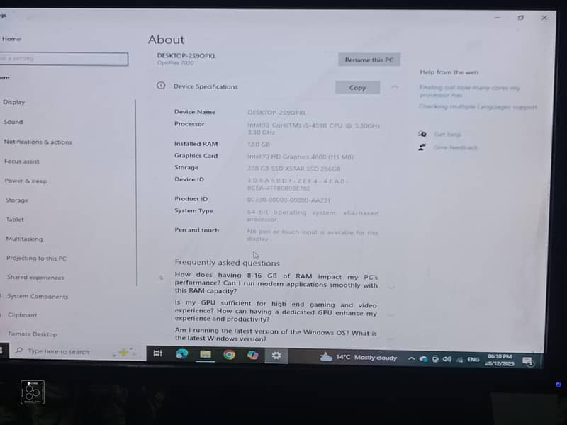 Computer Core-i5 4th Generation 2